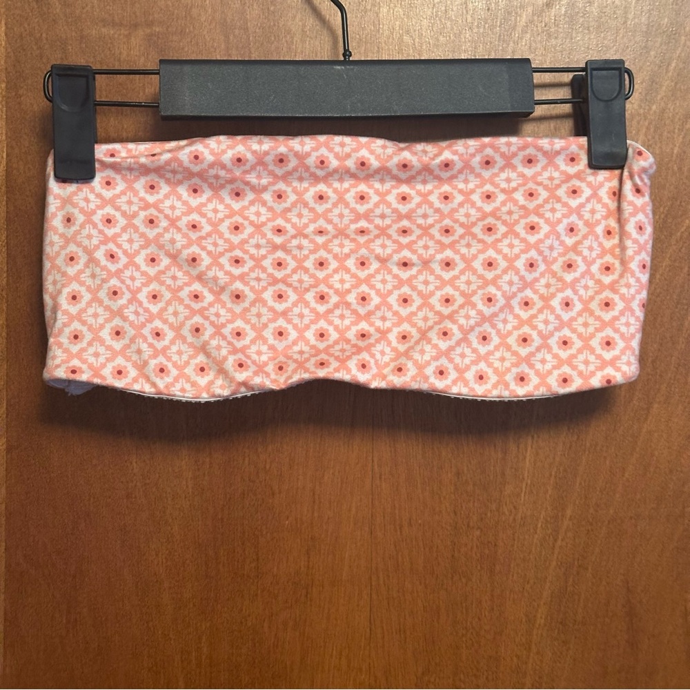 Aerie‎ Unlined Bandeau Bra Bralette Pink Orange 34D